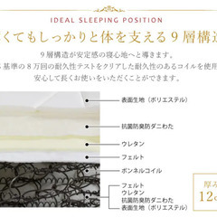 両面仕様で使いやすい 薄型ボンネルコイルマットレス (セミダブル)の画像