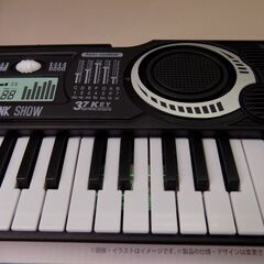 【未使用】電子ピアノ　37鍵盤　吉田産業　型番YD-3776　巾３５cm　奥行１３cm　単三乾電池３本使用（別売）　在庫複数ありの画像