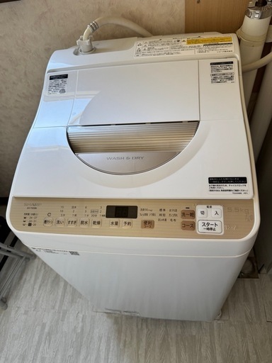 491⭕️洗濯機　シャープ　5.5キロ　乾燥付き　一人暮らし　安い　中古　設置無料 ecoearth_055s35