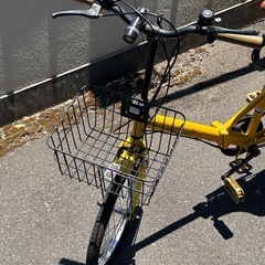 通学に便利】折りたたみ自転車 20インチ／イエロー／シマノ6段