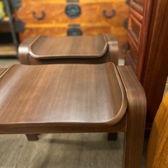 【武蔵小山店】 [在庫2点→1点 各売]　スタッキングスツール　木製　ダークブラウン　シンプル　ナチュラル　レトロ　スツール　椅子　イス　家具の大丸　ベルスツール　Bell Stool bell stool CF-406V cf-406vの画像