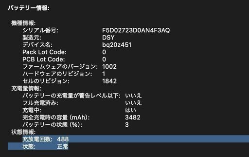 MacBook Air（Retina,13インチ,2020）256GB/8GB〈MWTK2J/A〉⑥