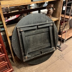 【武蔵小山店】　ちゃぶ台　丸テーブル　折りたたみ　ローテーブル　座卓　ヴィンテージ　アンティーク　昭和レトロ　木製テーブル　古家具　古道具　和モダン　Japanese table　vintage　retro　店舗什器　撮影小道具　和室インテリアの画像