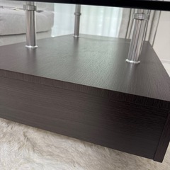 美品センターテーブル　ガラステーブルの画像