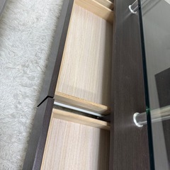 美品センターテーブル　ガラステーブルの画像