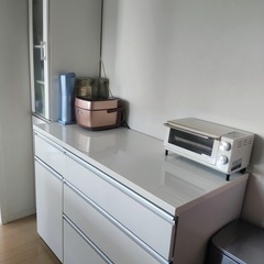 ニトリのキッチンカウンター＋隙間収納の画像