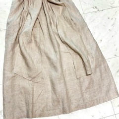 【美品】イエナ　IENA 半袖ロングワンピース　リネン100% 日本製　ベージュの画像