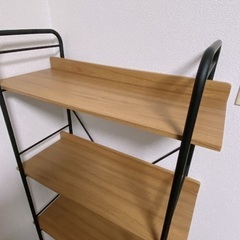 不二貿易 オープンラック 4段 幅71cm ブラウン 木製 SMART 31287の画像