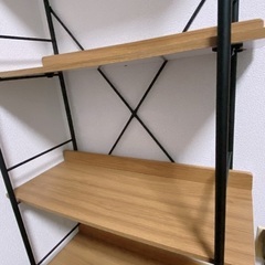 不二貿易 オープンラック 4段 幅71cm ブラウン 木製 SMART 31287の画像