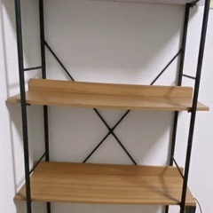 不二貿易 オープンラック 4段 幅71cm ブラウン 木製 SMART 31287の画像