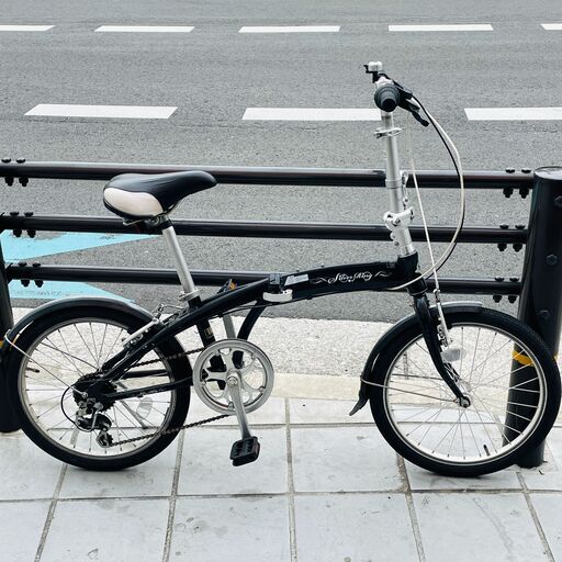 折りたたみ自転車20インチブラック (くろ) 鶴橋の自転車の中古