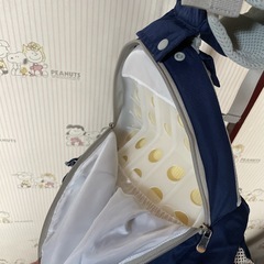 【美品】Dr.CLAIR(ドクタークレール) 抱っこ紐 ＋ ヒップシート 収納袋付き フルメッシュ ネイビーの画像