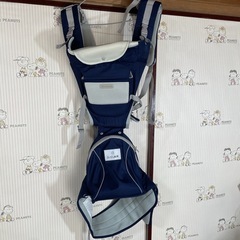 【美品】Dr.CLAIR(ドクタークレール) 抱っこ紐 ＋ ヒップシート 収納袋付き フルメッシュ ネイビーの画像