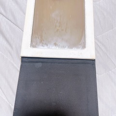 【無料】 卓上ミラー アイボリー 合成皮革の画像