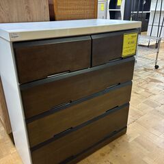 【ジャングルジャングル深井店】★4段チェスト 白×茶 チェスト ...