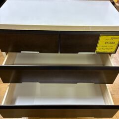 ジャングルジャングル深井店】☆4段チェスト 白×茶 チェスト