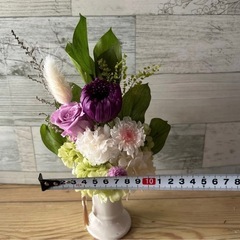 ブリザードフラワー仏花一基　花器付き　の画像