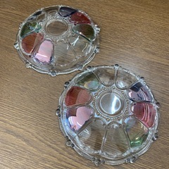 美原店 硝子製 デザート皿 アンティーク　ガラス細工の画像