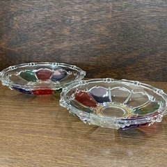美原店 硝子製 デザート皿 アンティーク　ガラス細工の画像