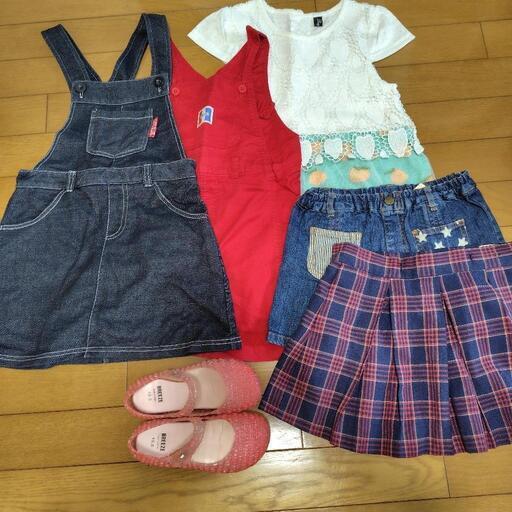 大阪 北三国丘こども園 女児 110 制服等 まとめ売り こども園 子供服(キッズ用品)の中古が安い！激安で譲ります