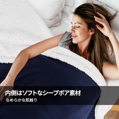 新品未使用　毛布 ひざ掛け ハーフケット ブランケット 150x200cm 紺色 柔らかいの画像