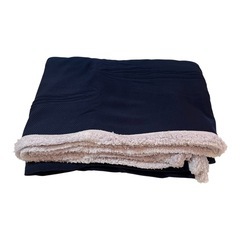新品未使用　毛布 ひざ掛け ハーフケット ブランケット 150x200cm 紺色 柔らかいの画像