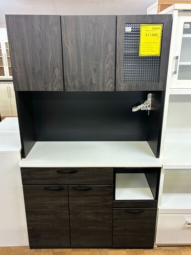 【ジャングルジャングル深井店】★システムキッチンボード 白×黒 キッチン家具 家具 収納家具 クリーニング済 堺市（中区 堺区 東区 西区 南区 北区）和泉市 河内長野市 富田林市 松原市 狭山市 深井 【FU2533】