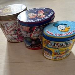 🎀ディズニー クランチチョコ缶3個セット🍫 ミッキー・ミニー・ドナルド🎉 空き缶の画像
