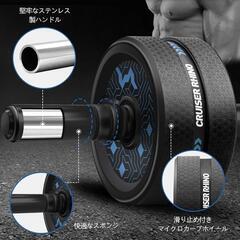 新品！腹筋ローラー 筋トレ 器具 自宅用 リストラップ レッドの画像