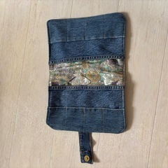 📘ハンドメイド 手帳ケース✨ デニム素材 カード収納付き🧵便利で丈夫♪ の画像