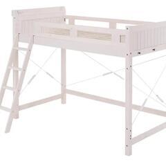 頑丈ロフトベッド poplar ポプラ 木製 シングル コンセン...