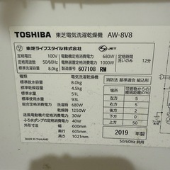 洗濯乾燥機　8.11までの画像