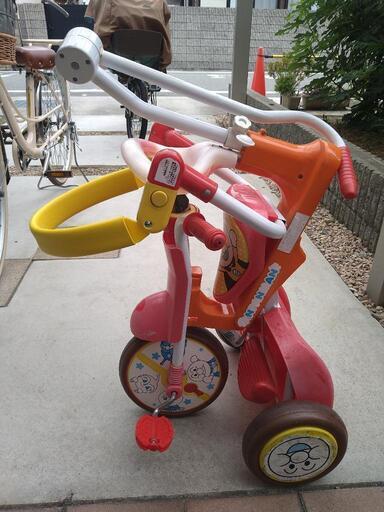 アンパンマン折りたたみ三輪車オールインワン (つーちゃん) 柏原