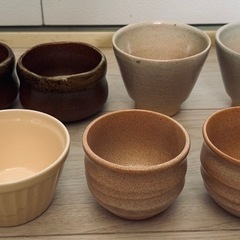 陶器　小さめの和食器、洋食器　14点の画像
