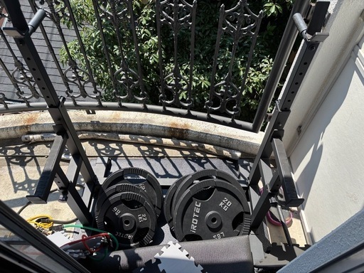 バーベル スクワットラック (プレート110kg
付き