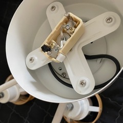 【LEDライト4つ付き】シーリングライト4灯 木製リングの画像