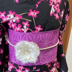浴衣帯セット　コサージュ帯締め　未使用品　下駄はオマケの画像