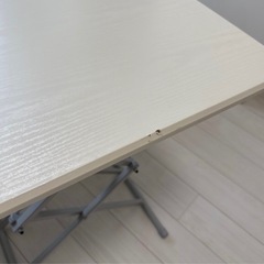 昇降式4段調節テーブル木折りたたみテーブル の画像