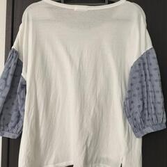 MAMAIKUKO ☆ ママイクコ 袖が可愛い白のカットソー 美品の画像