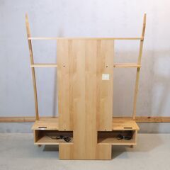 マルヨシ民芸家具のDEEP(ディープ)Ⅱ 135TVボード/アルダー材です。天然木を使った壁面タイプのシンプルなテレビボードはオイル仕上げで木目を生かしモダンな印象！棚板付きで飾り棚としても♪の画像