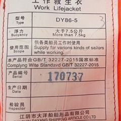 未使用◆ライフジャケット◆救命胴衣◆６点ありの画像