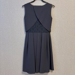 ブージュルード　パーティドレス　ノースリーブワンピース　ネイビー 結婚式の画像