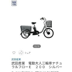 【2024何購入試乗のみ】電動三輪自転車　配達相談可の画像