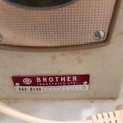 0802-079 レトロ　BROTHERブラザーミシン　フットペダル付き　動作未確認の画像
