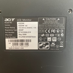 acer モニターの画像