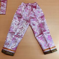 ベビー・こども用チャイナ服上下セット（ピンク）サイズ：２（90cmくらい）未使用品の画像
