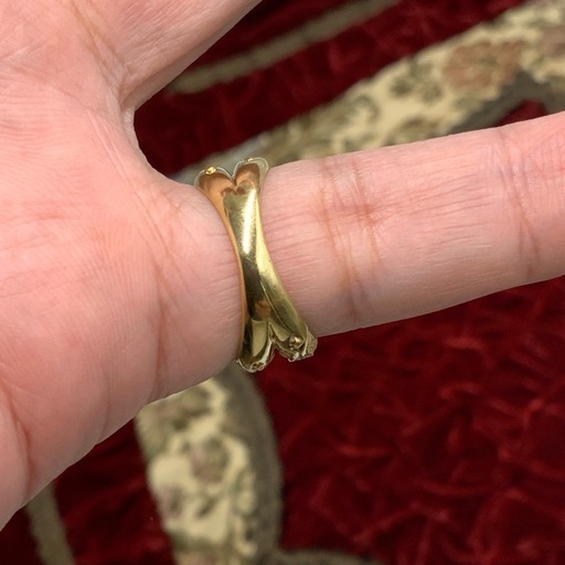 K18 デザインリング　蛇　5.5g ダイヤ0.2ct