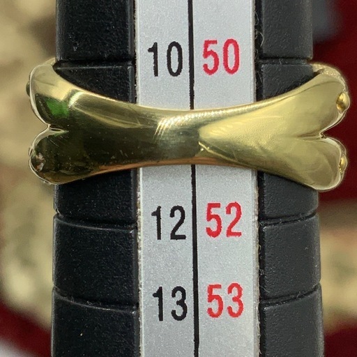 K18 デザインリング　蛇　5.5g ダイヤ0.2ct