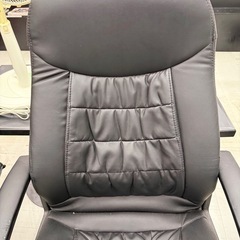 【無料】 ②PUレザー ハイバック オフィスチェア（肘掛け・キャスター付き）現状品の画像