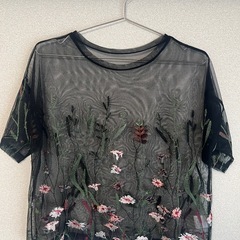 【JEANASIS★美品】花柄刺繍🌺
シースルートップス Fサイズの画像